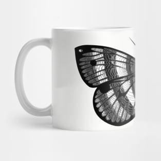 Black And White Moth Mug